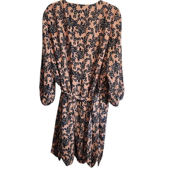 J Crew Wrap Dress Womens 22 3X Plus 365 Crepe Pink Blush Floral Bouquet - Picture 3 of 5